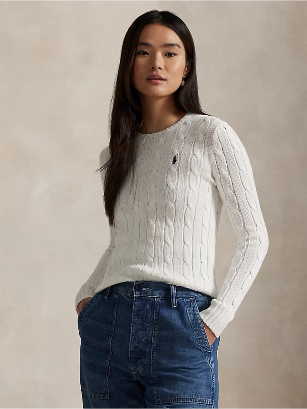 Ralph Lauren PIMA cotton cable knit sweater